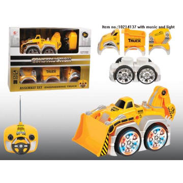 4 Channel Construction Toys of Truck with Light for Kids